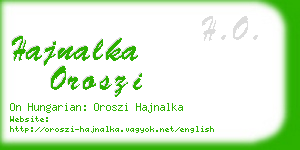 hajnalka oroszi business card